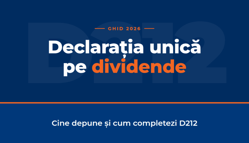 Ghid 2026 declarația unică pe dividende D212
