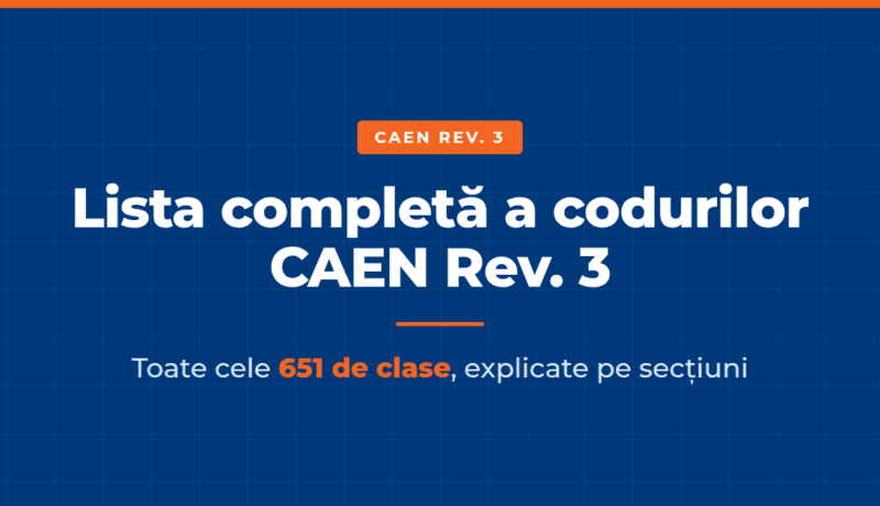 Lista completă coduri CAEN Rev. 3 - 651 clase explicate